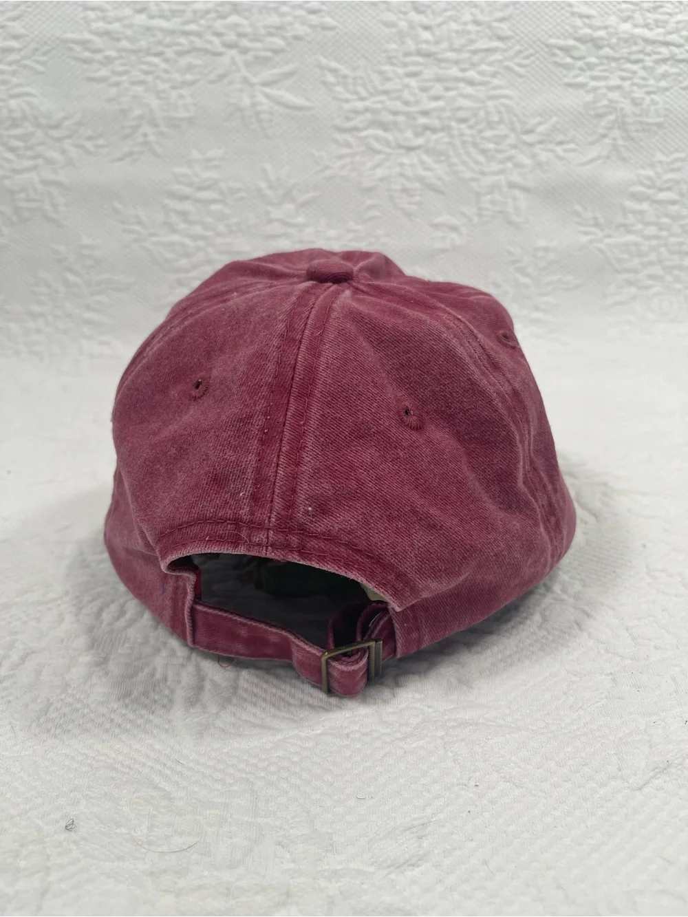 Dog Mom Embroidered Baseball Cap - Wine